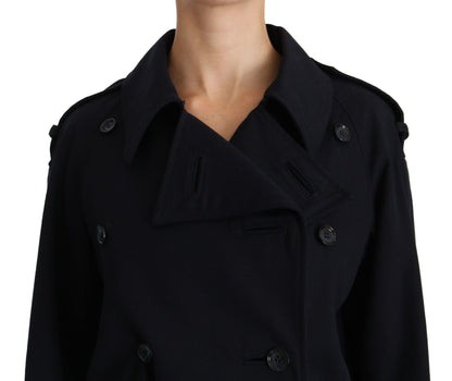 Dolce & Gabbana Elegant Polka Dot Lined Blue Jacket Dolce & Gabbana