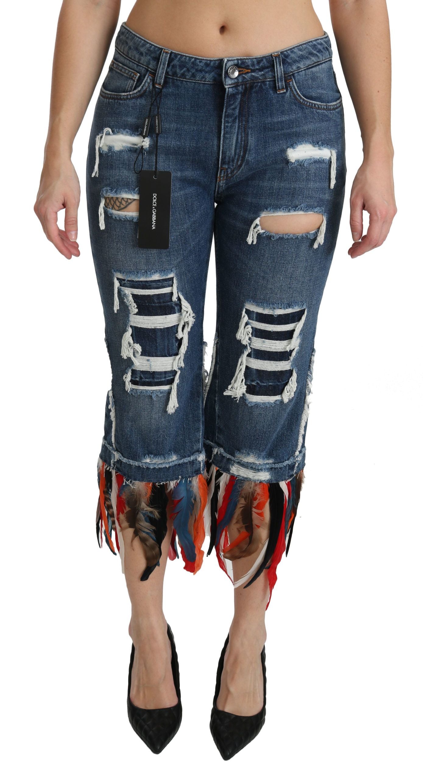 Dolce & Gabbana Chic Low Waist Cropped Jeans Dolce & Gabbana