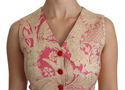 Dolce & Gabbana Elegant Silk Blend V-Neck Vest Top Dolce & Gabbana