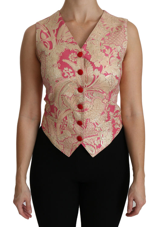 Dolce & Gabbana Elegant Silk Blend V-Neck Vest Top Dolce & Gabbana