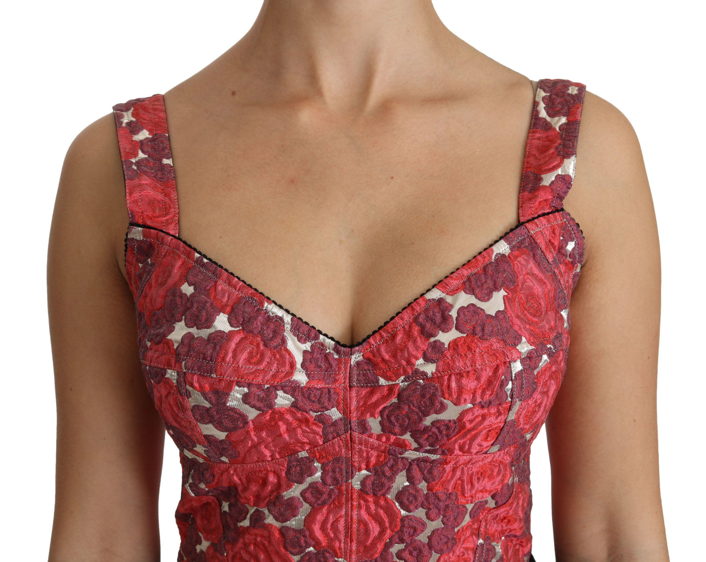 Dolce & Gabbana Elegant Floral Brocade Cropped Top Dolce & Gabbana