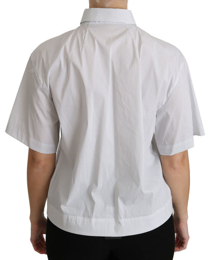 Dolce & Gabbana Elegant White Cotton Polo Top Dolce & Gabbana