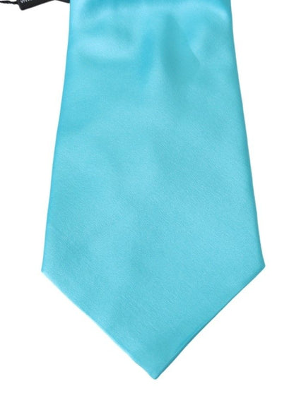 Dolce & Gabbana Stunning Light Blue Silk Men's Tie Dolce & Gabbana