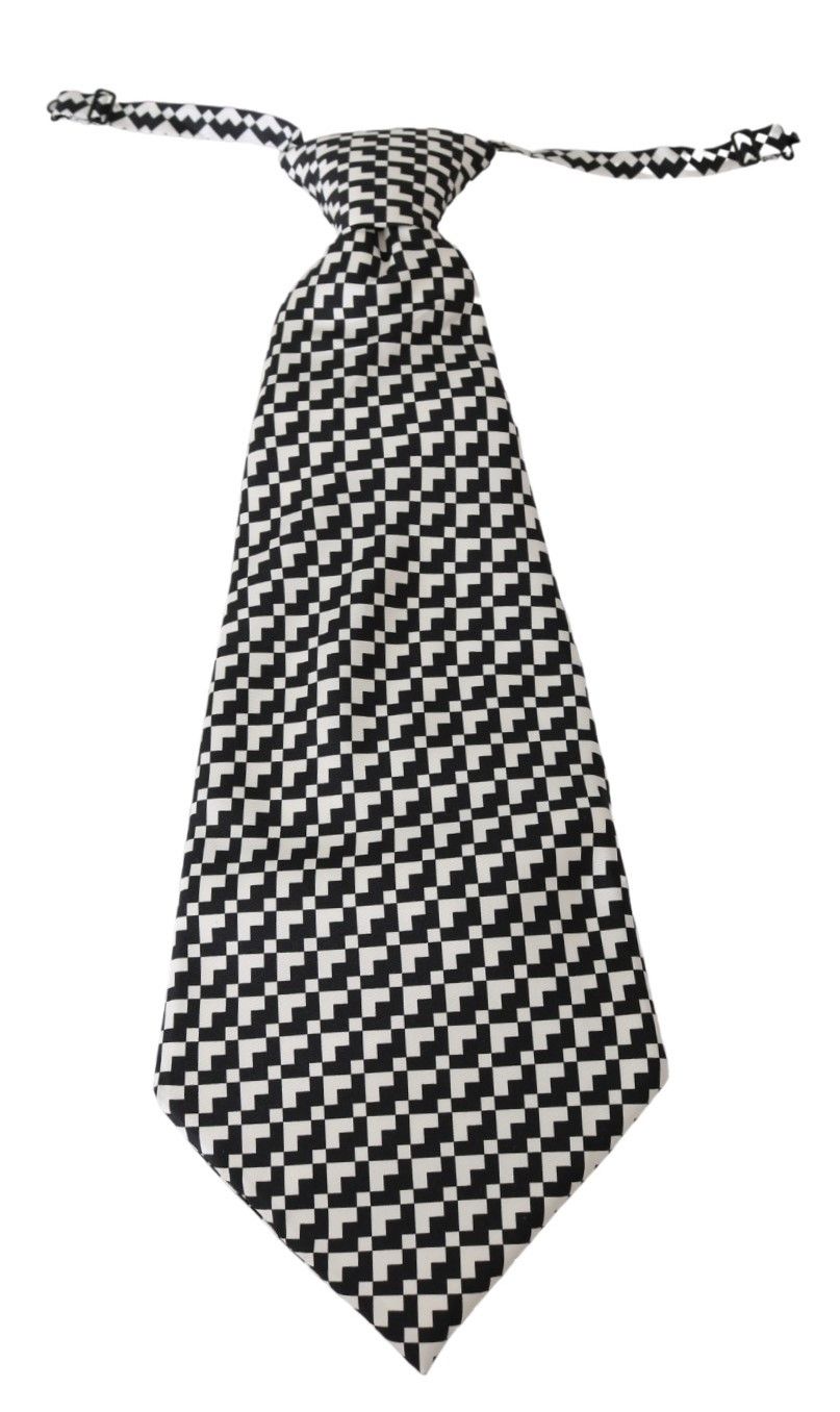 Dolce & Gabbana Elegant Black Patterned Silk Tie Dolce & Gabbana