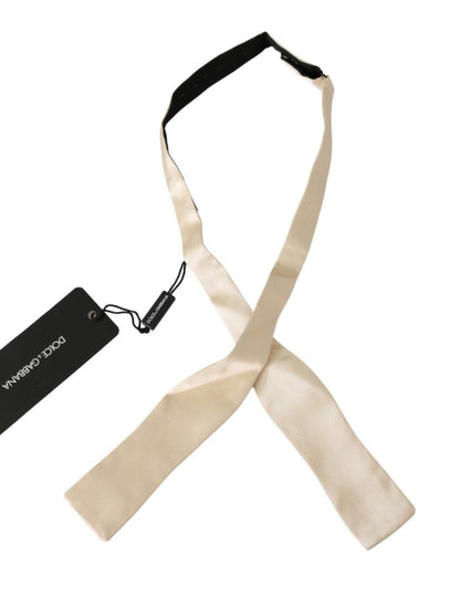 Dolce & Gabbana Elegant Beige Silk Bowtie Dolce & Gabbana