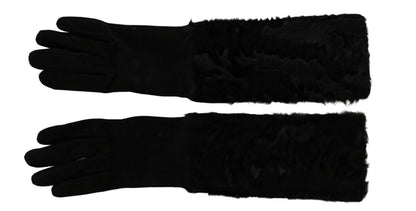 Dolce & Gabbana Elegant Elbow Length Suede Gloves Dolce & Gabbana