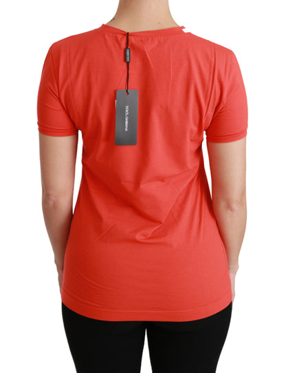 Dolce & Gabbana Elegant Red Crewneck Short Sleeve Tee Dolce & Gabbana