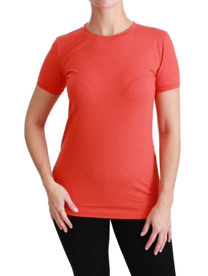 Dolce & Gabbana Elegant Red Crewneck Short Sleeve Tee Dolce & Gabbana