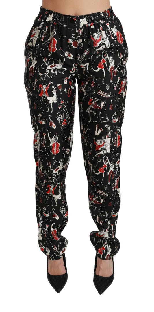 Dolce & Gabbana Sleek Silk Slim-Fit Mid-Waist Pants Dolce & Gabbana