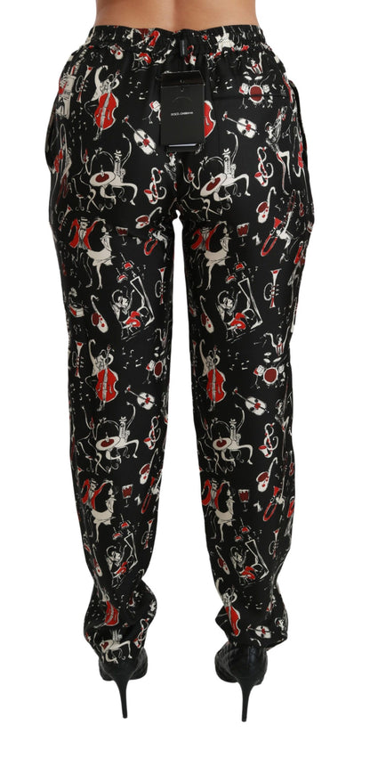 Dolce & Gabbana Sleek Silk Slim-Fit Mid-Waist Pants Dolce & Gabbana