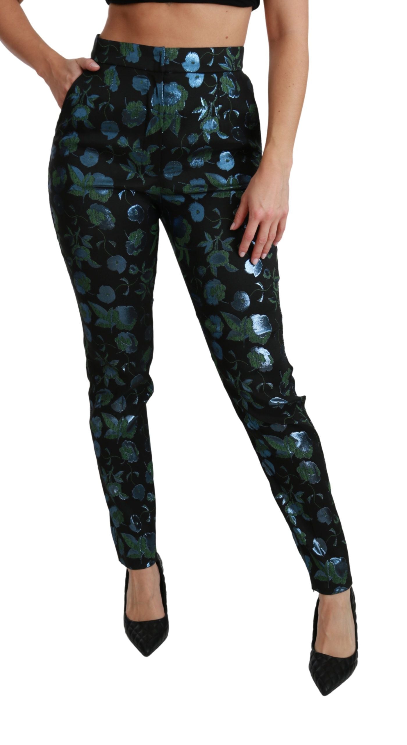 Dolce & Gabbana Floral High Waist Skinny Trousers Dolce & Gabbana