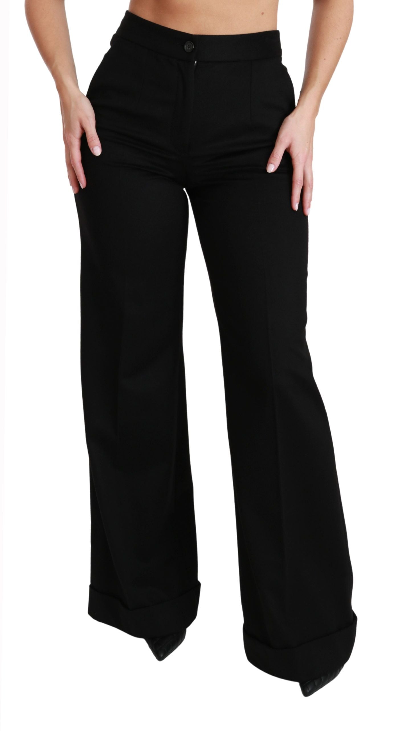 Dolce & Gabbana Elegant High Waist Flared Cashmere Pants Dolce & Gabbana