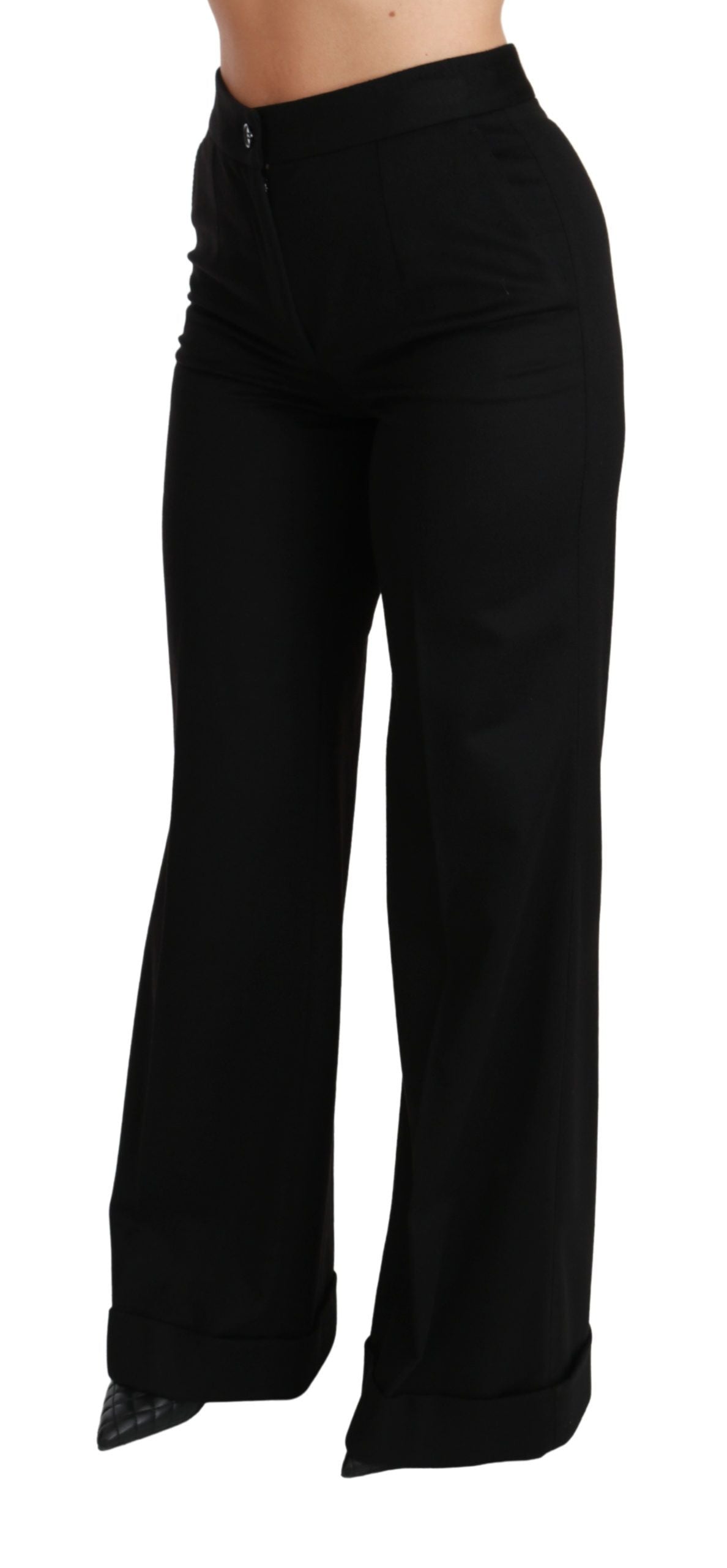 Dolce & Gabbana Elegant High Waist Flared Cashmere Pants Dolce & Gabbana