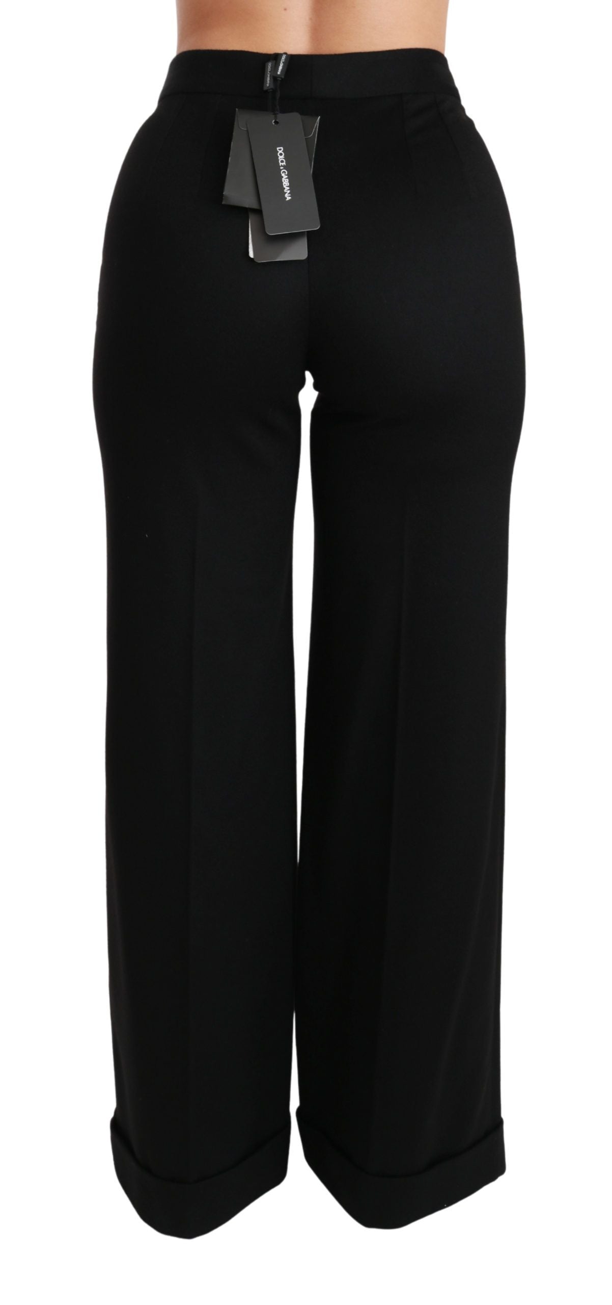 Dolce & Gabbana Elegant High Waist Flared Cashmere Pants Dolce & Gabbana