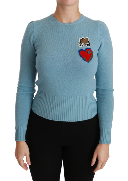 Dolce & Gabbana Queen Heart Beaded Wool Sweater Dolce & Gabbana