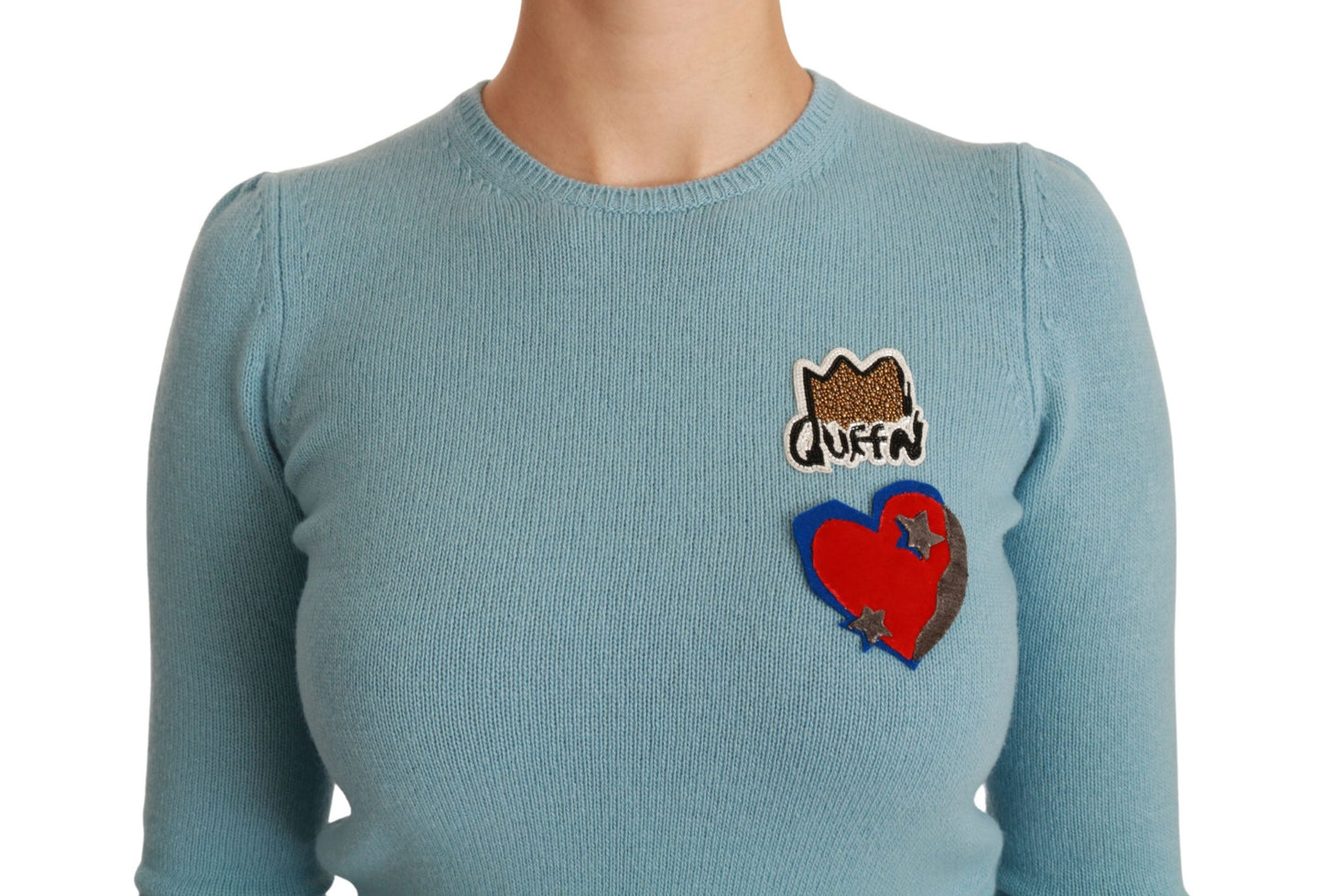 Dolce & Gabbana Queen Heart Beaded Wool Sweater Dolce & Gabbana