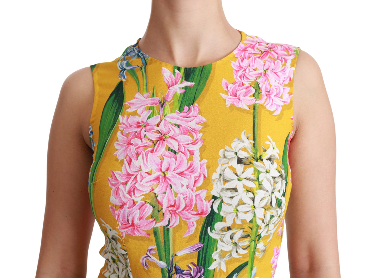 Dolce & Gabbana Sunshine Floral Crewneck Sleeveless Blouse Dolce & Gabbana