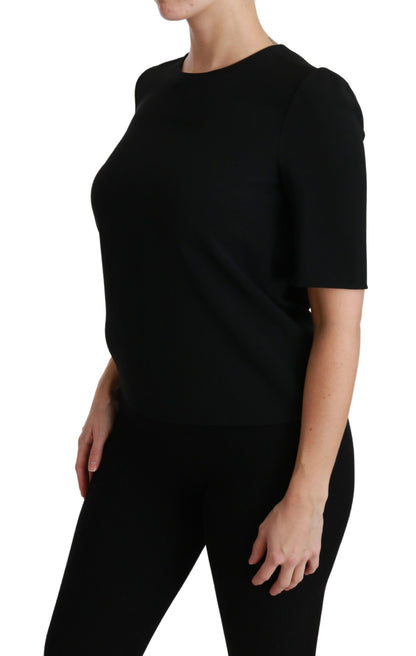 Dolce & Gabbana Elegant Black Stretch Blouse Top Dolce & Gabbana