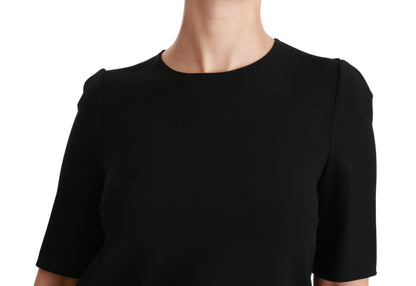 Dolce & Gabbana Elegant Black Stretch Blouse Top Dolce & Gabbana