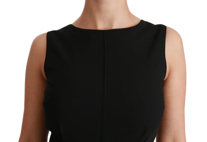 Dolce & Gabbana Elegant Knee-Length Sheath Dress in Black Dolce & Gabbana