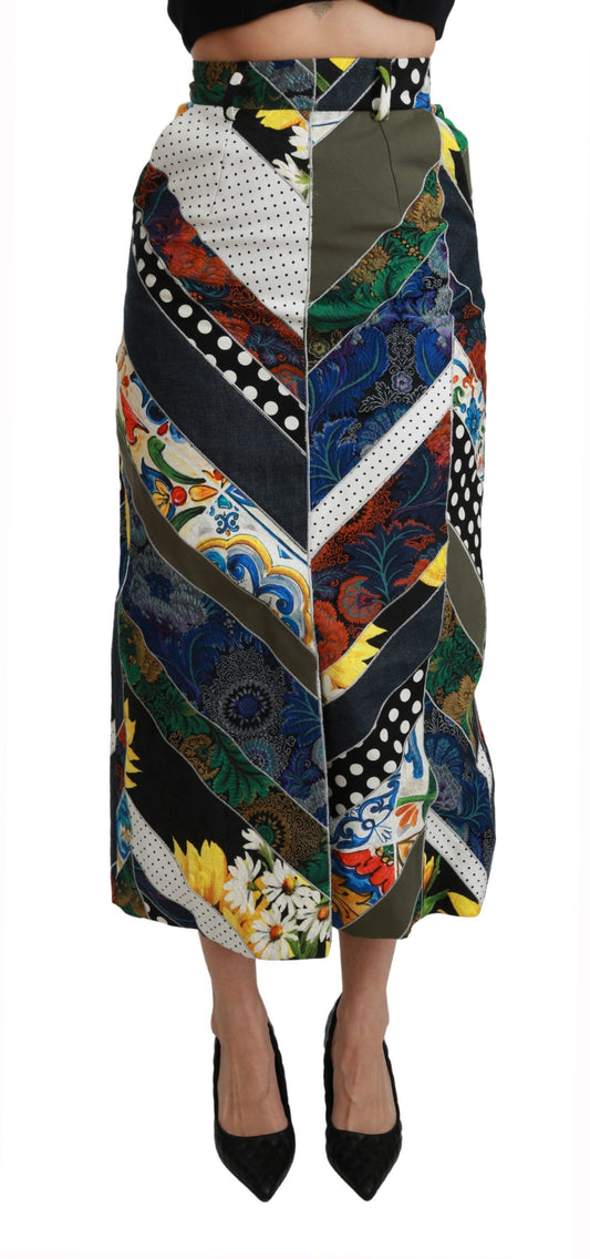 Dolce & Gabbana Elegant Geometric Print High-Waist Skirt Dolce & Gabbana