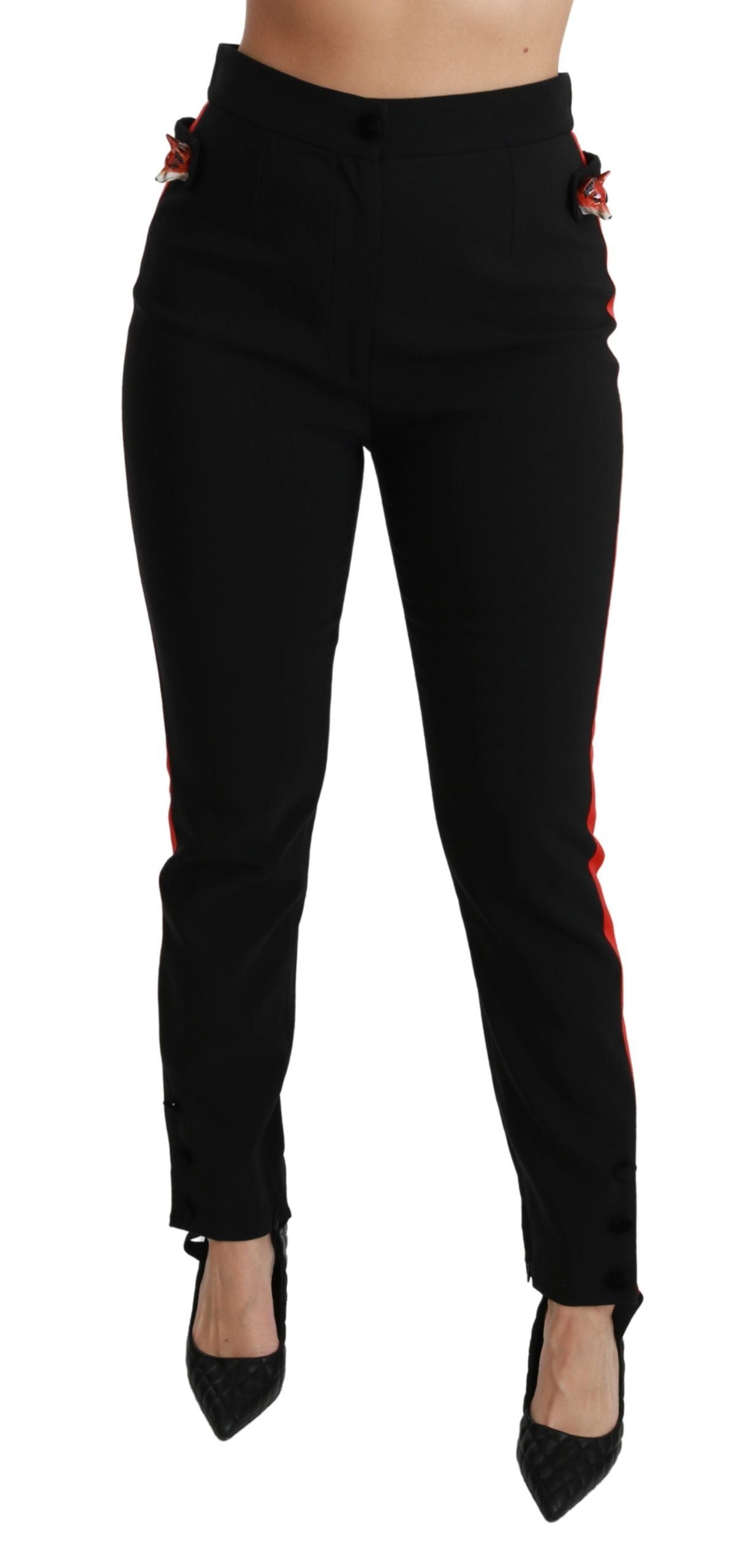 Dolce & Gabbana Chic High Waist Skinny Pants in Black Dolce & Gabbana