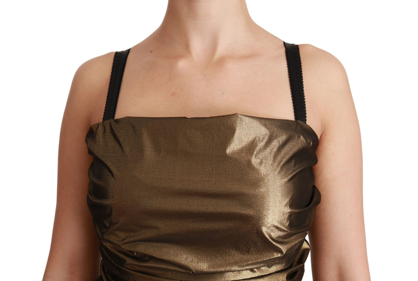 Dolce & Gabbana Bronze Bodycon Sheath Mini Dress Dolce & Gabbana