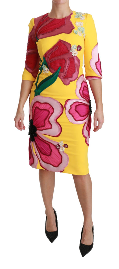 Dolce & Gabbana Sunshine Bloom Sheath Knee-Length Dress Dolce & Gabbana