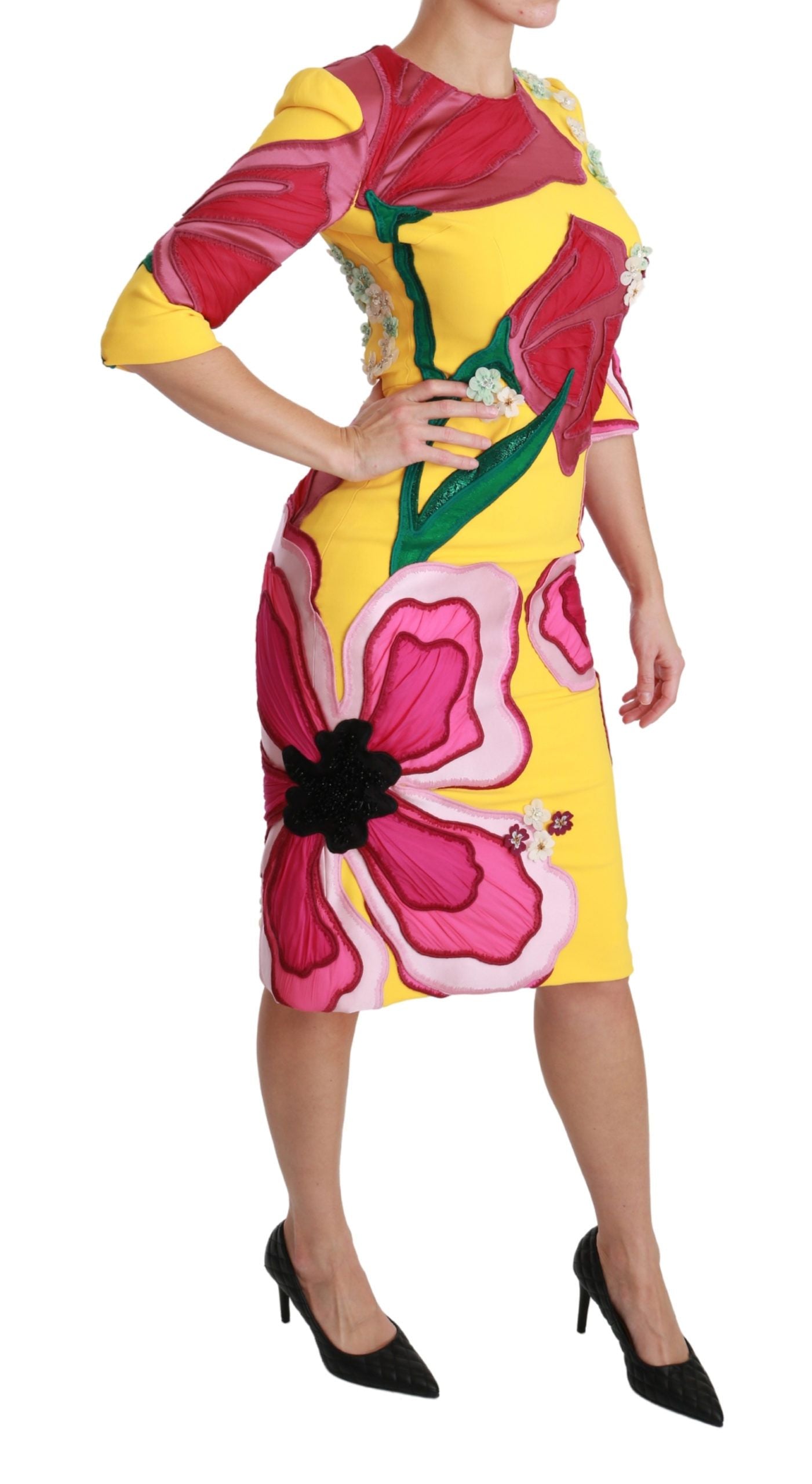 Dolce & Gabbana Sunshine Bloom Sheath Knee-Length Dress Dolce & Gabbana