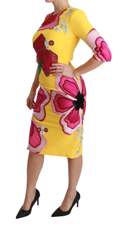 Dolce & Gabbana Sunshine Bloom Sheath Knee-Length Dress Dolce & Gabbana