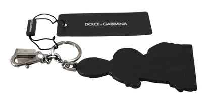 Dolce & Gabbana Elegant Trio-Tone Leather Keychain Dolce & Gabbana