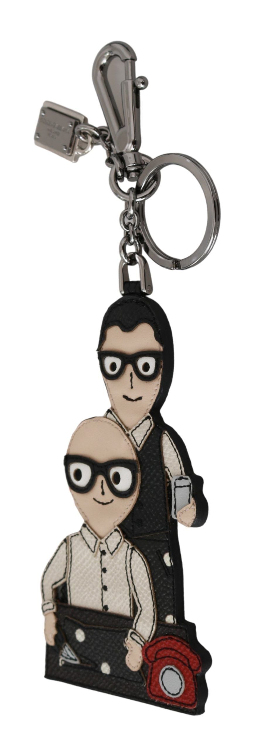 Dolce & Gabbana Elegant Tricolor Leather Keychain Dolce & Gabbana