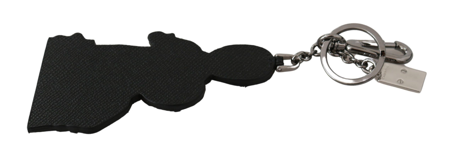 Dolce & Gabbana Elegant Tricolor Leather Keychain Dolce & Gabbana