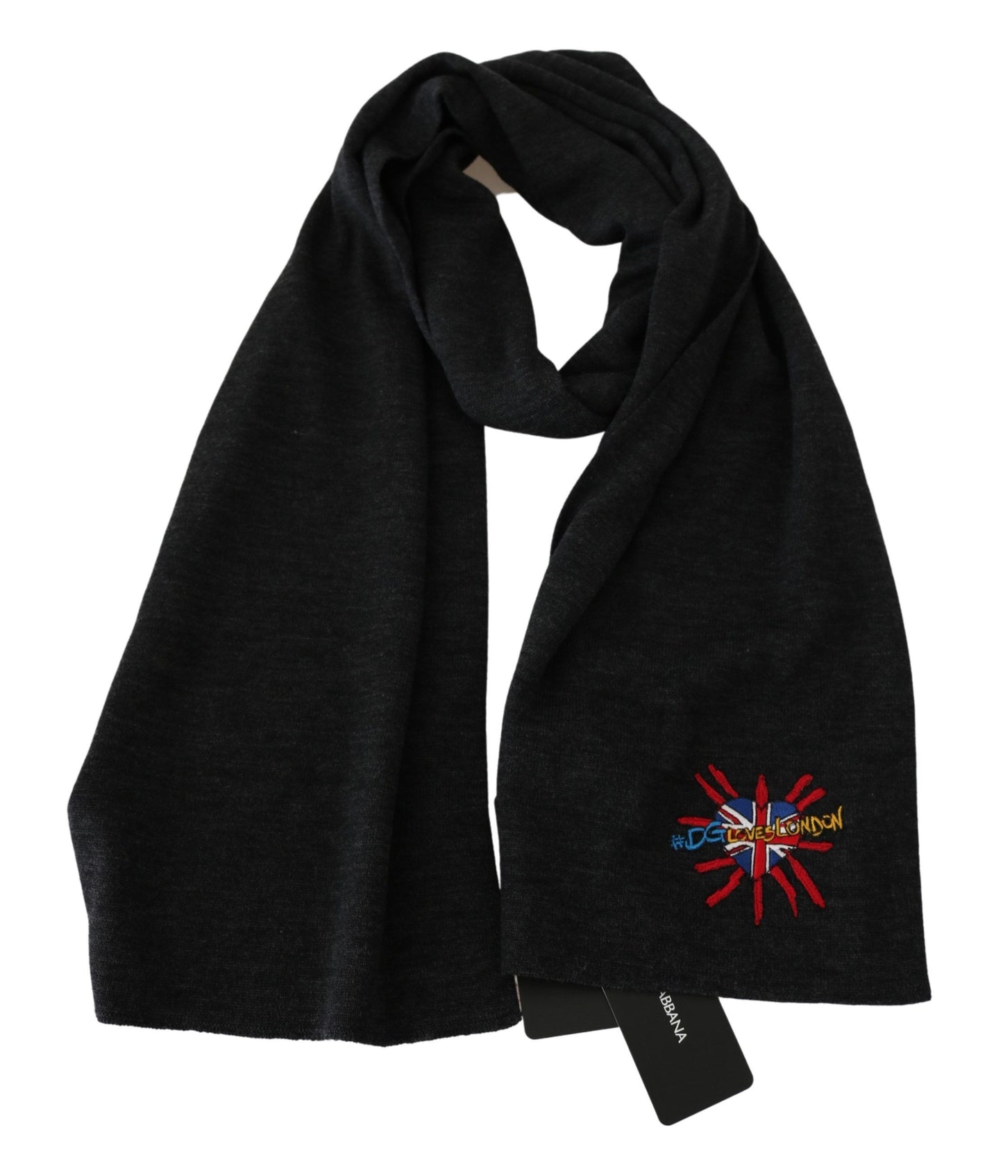 Dolce & Gabbana Chic Woolen Embroidered Men's Scarf Dolce & Gabbana