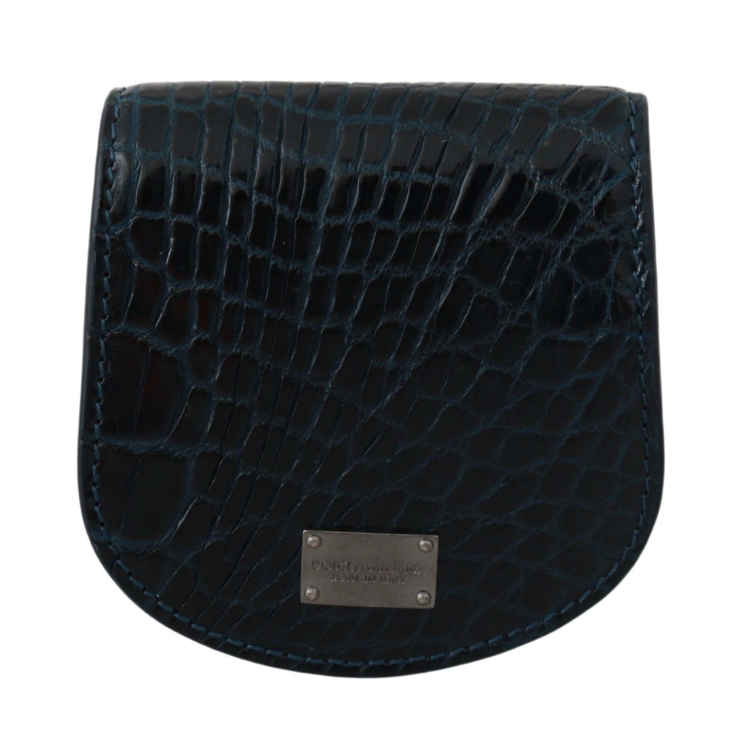 Dolce & Gabbana Exquisite Dark Blue Coin Case Wallet Dolce & Gabbana