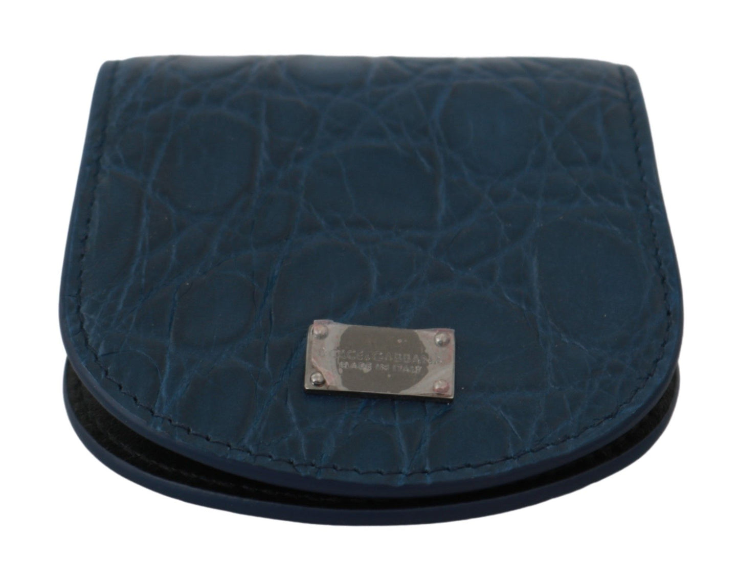 Dolce & Gabbana Sleek Blue Caimano Condom Case Wallet Dolce & Gabbana