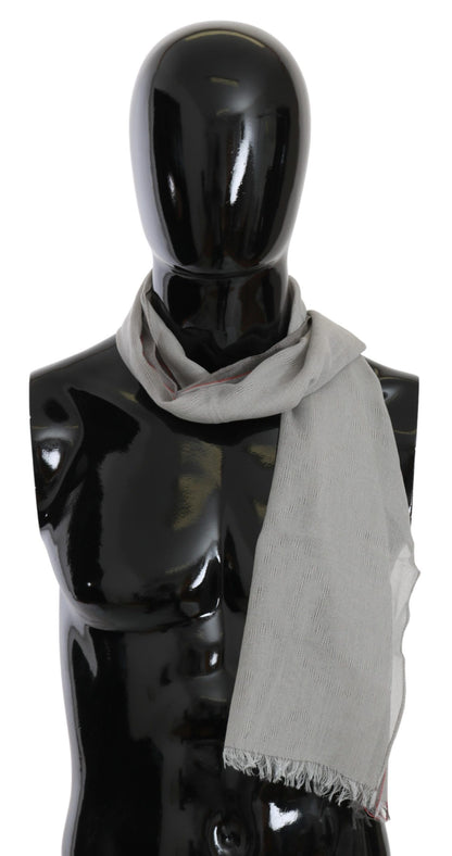 Costume National Elegant Gray Cotton Men's Scarf Costume National