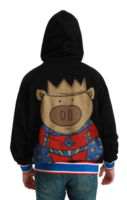 Dolce & Gabbana Elegant Hooded Pullover With Regal Motif Dolce & Gabbana