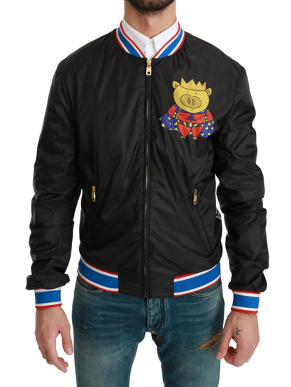 Dolce & Gabbana Elegant Multicolor Motive Bomber Jacket Dolce & Gabbana