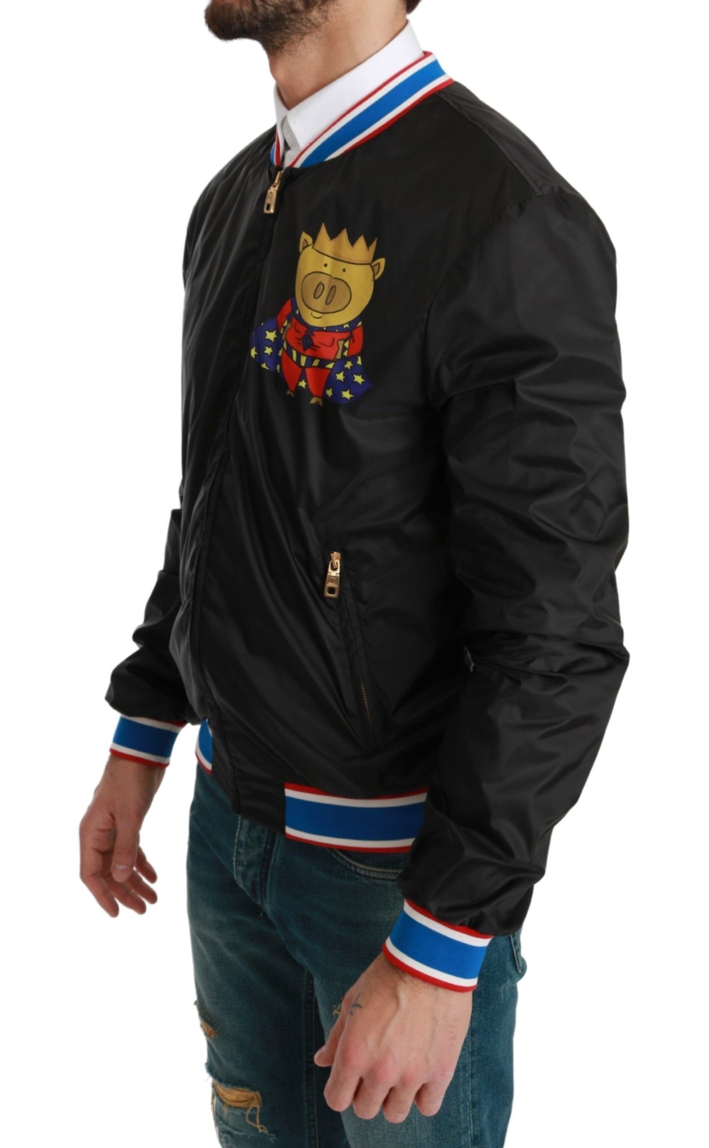 Dolce & Gabbana Elegant Multicolor Motive Bomber Jacket Dolce & Gabbana