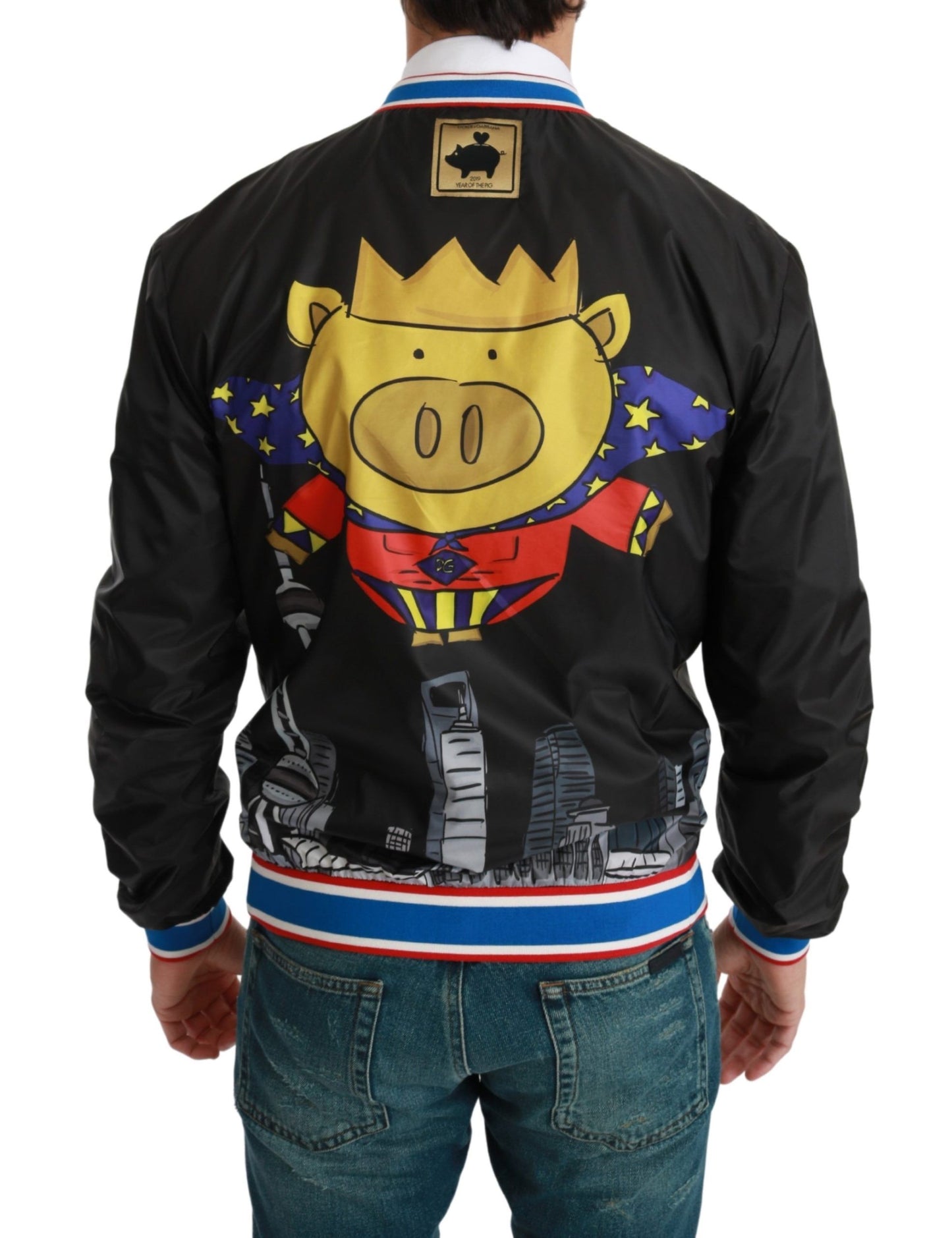 Dolce & Gabbana Elegant Multicolor Motive Bomber Jacket Dolce & Gabbana