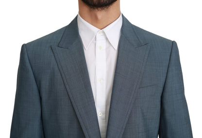 Dolce & Gabbana Elegant Light Blue Slim Fit Blazer Dolce & Gabbana