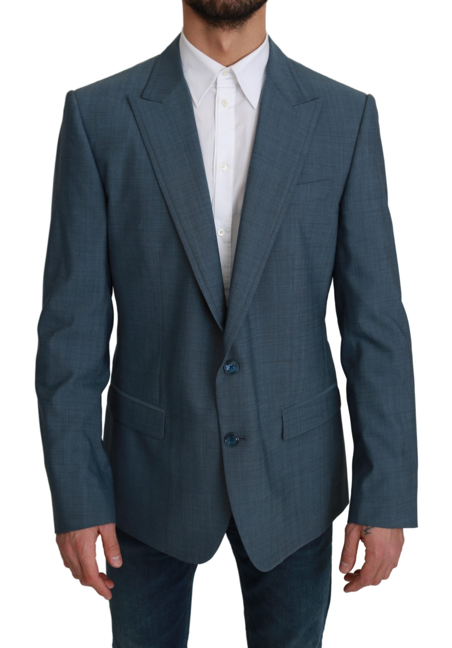 Dolce & Gabbana Elegant Light Blue Slim Fit Blazer