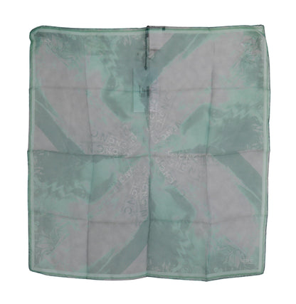 Costume National Elegant Silk Green Printed Scarf Costume National