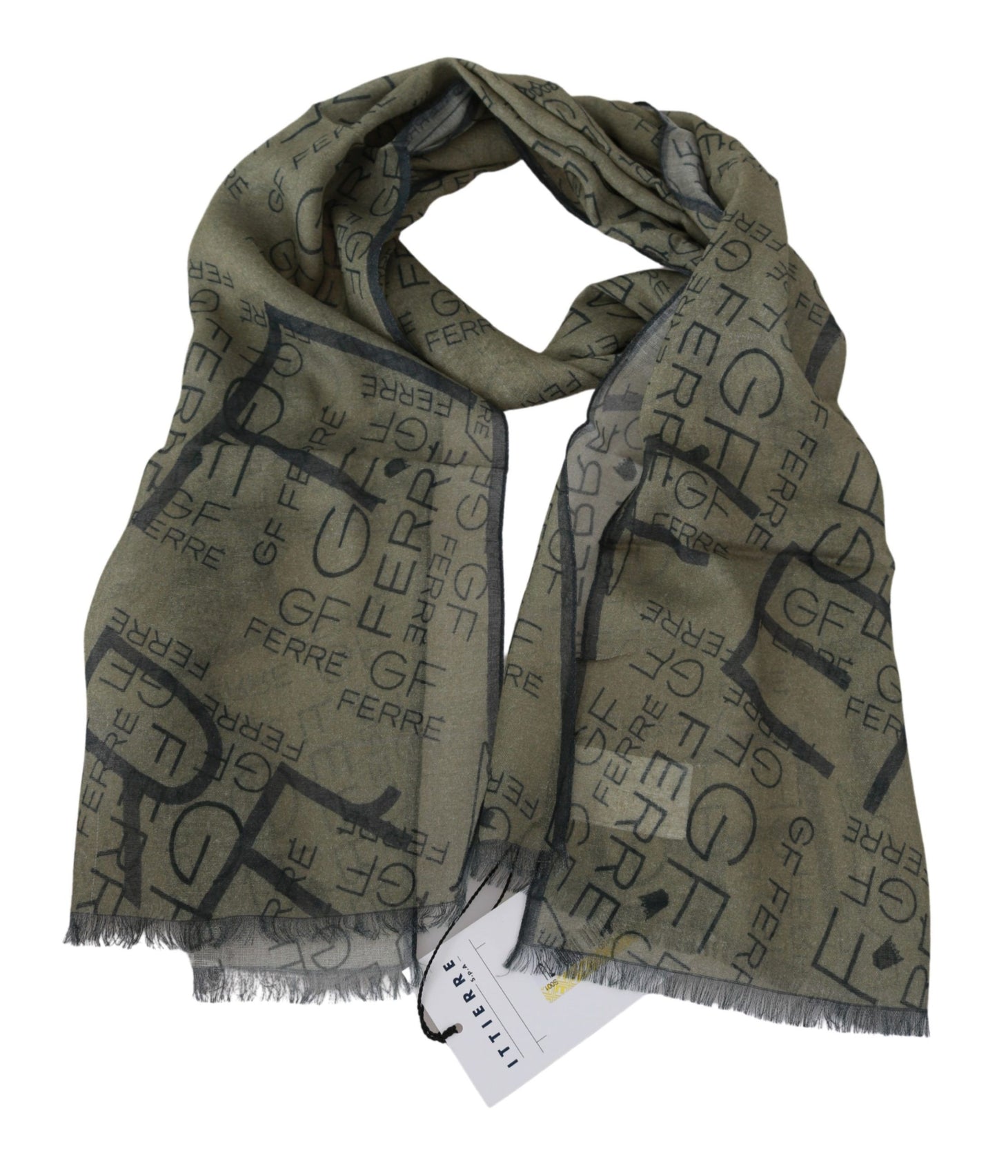 GF Ferre Elegant Patterned Wool-Blend Scarf GF Ferre