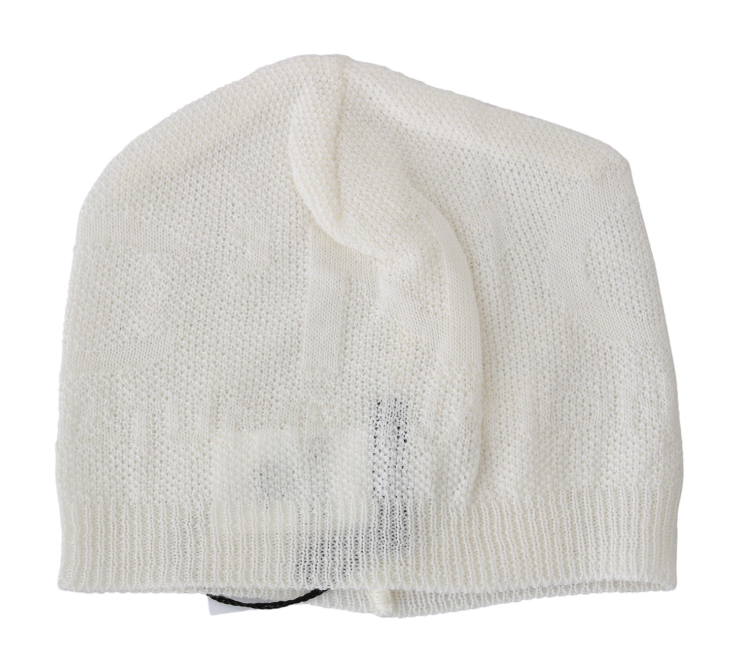 Costume National Elegant White Wool Blend Beanie Hat Costume National