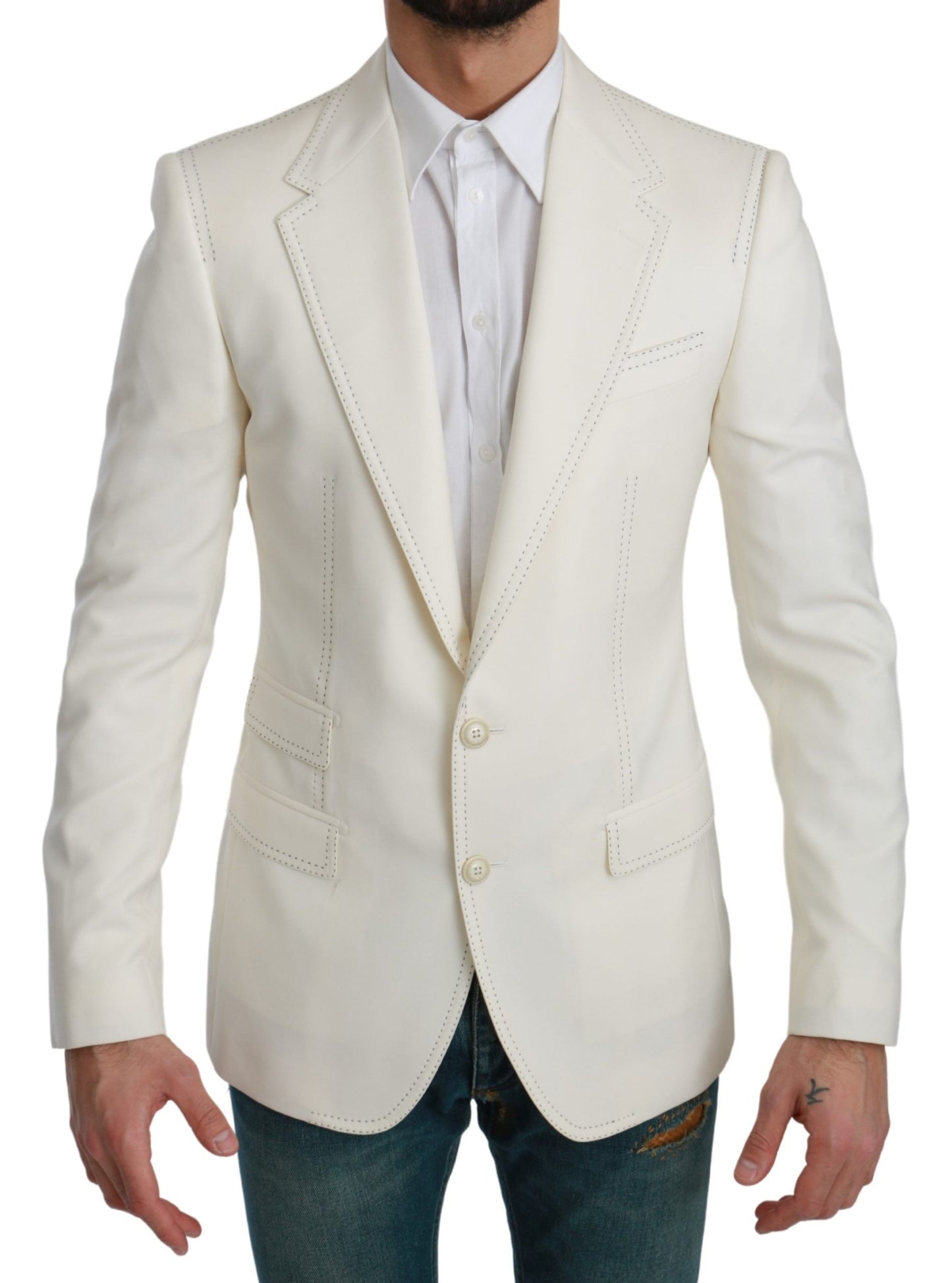 Dolce & Gabbana Elegant Slim Fit Virgin Wool Blazer Dolce & Gabbana