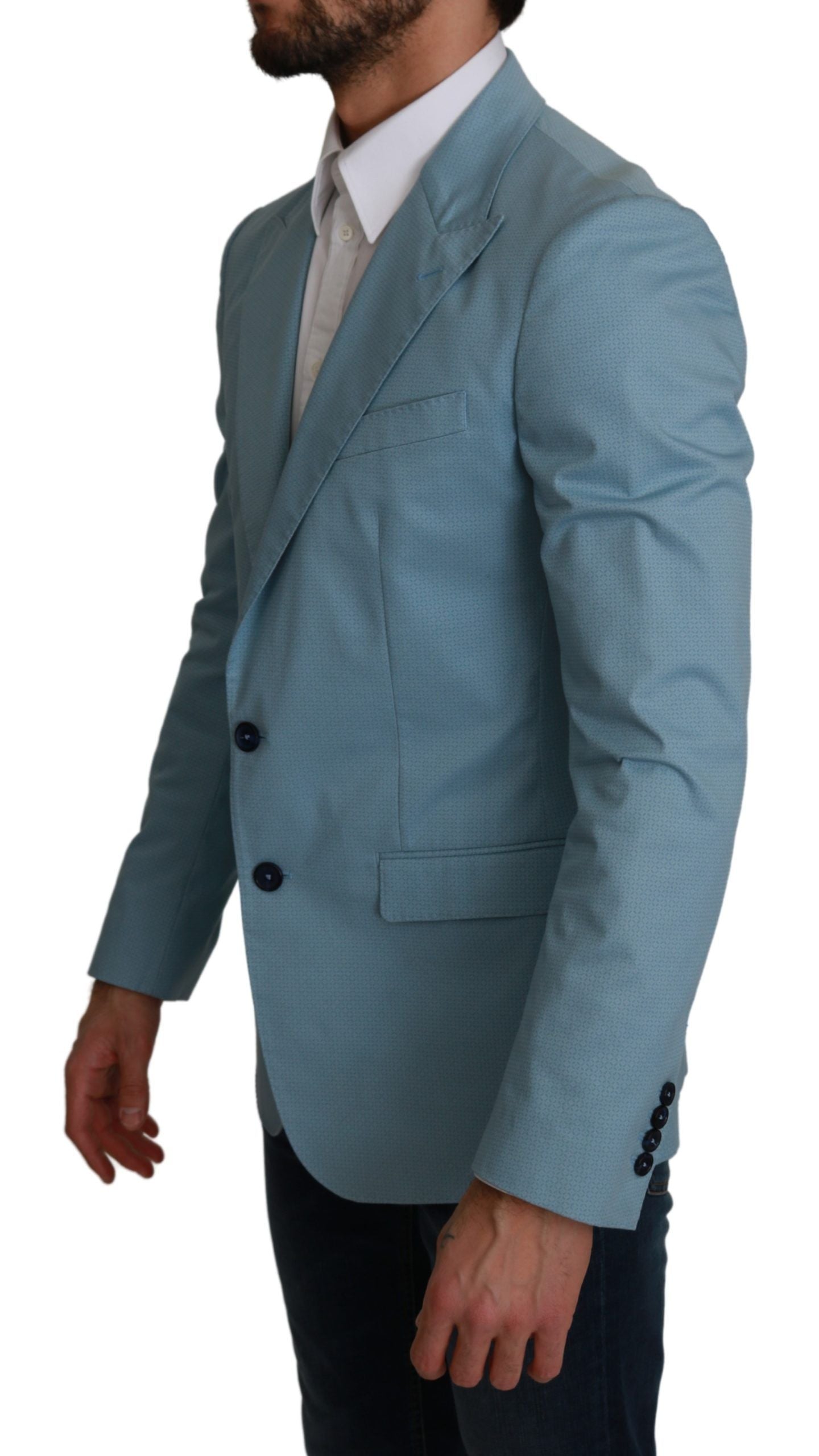 Dolce & Gabbana Elegant Blue Fantasy Pattern Blazer Dolce & Gabbana