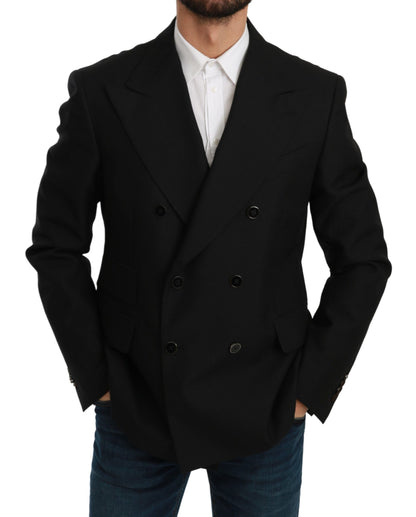 Dolce & Gabbana Elegant Black Slim Fit Formal Blazer Dolce & Gabbana