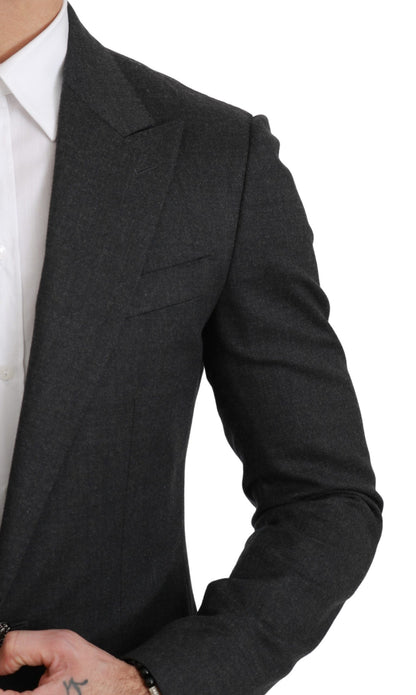 Dolce & Gabbana Elegant Gray Slim Fit Formal Blazer Dolce & Gabbana